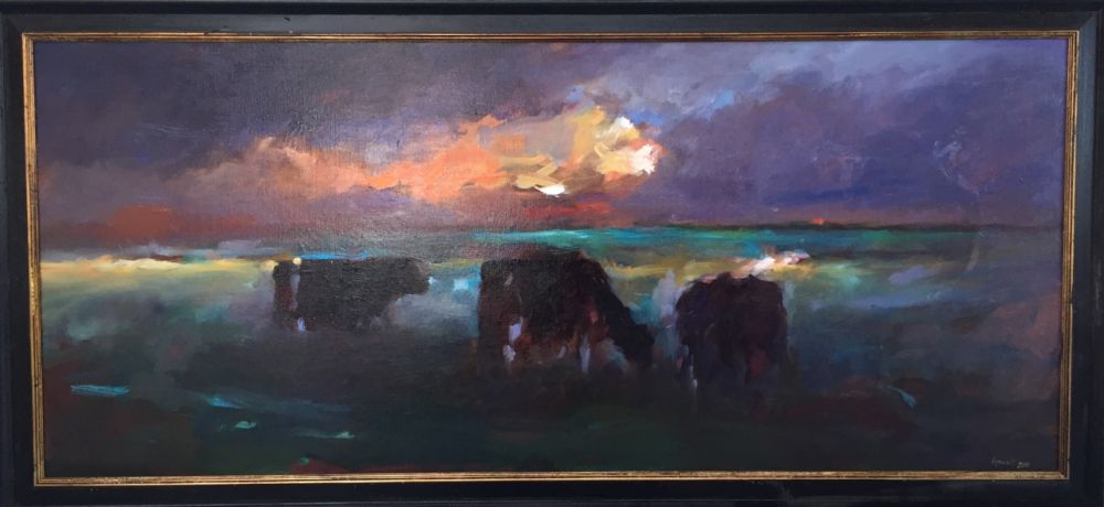 Ferryman III, oil / canvas, 2014, 40 x 40 cm, Sold