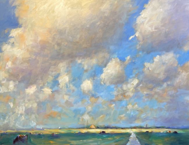 Fryslân, peinture à l'huile, 2021, 150 x 200 cm, Vendu